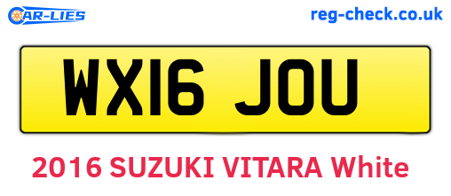 WX16JOU are the vehicle registration plates.