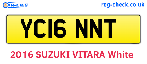 YC16NNT are the vehicle registration plates.