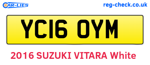 YC16OYM are the vehicle registration plates.