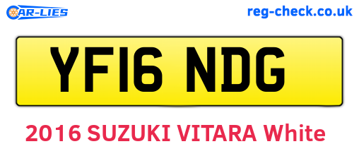 YF16NDG are the vehicle registration plates.