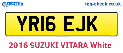 YR16EJK are the vehicle registration plates.