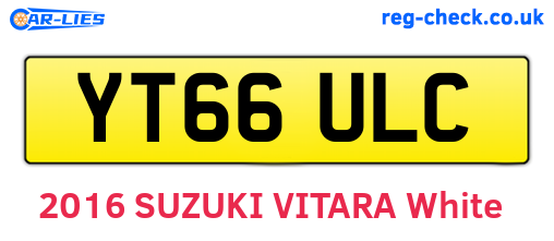 YT66ULC are the vehicle registration plates.