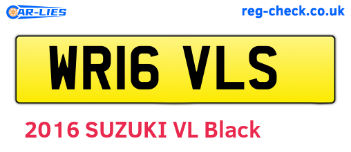 WR16VLS are the vehicle registration plates.