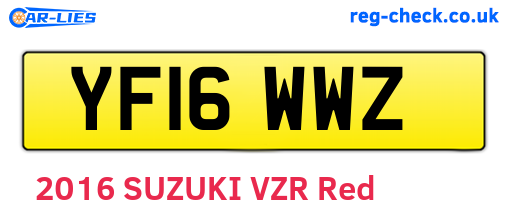 YF16WWZ are the vehicle registration plates.