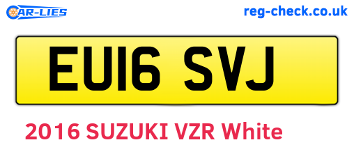 EU16SVJ are the vehicle registration plates.