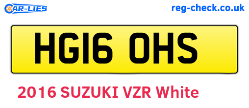 HG16OHS are the vehicle registration plates.