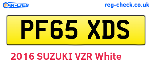 PF65XDS are the vehicle registration plates.