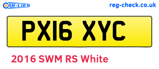 PX16XYC are the vehicle registration plates.