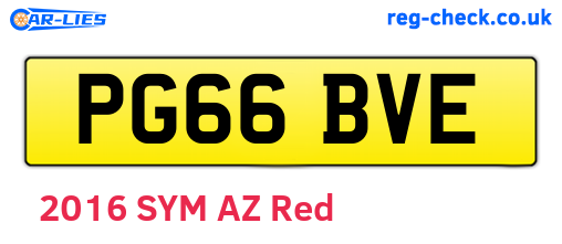 PG66BVE are the vehicle registration plates.