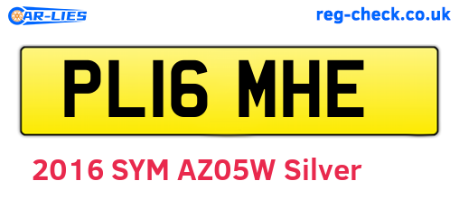 PL16MHE are the vehicle registration plates.