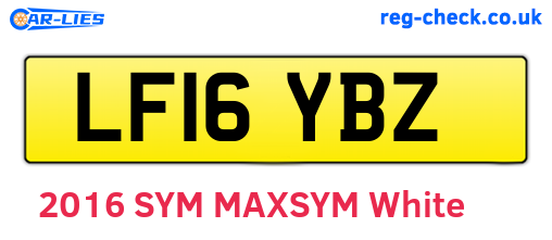 LF16YBZ are the vehicle registration plates.
