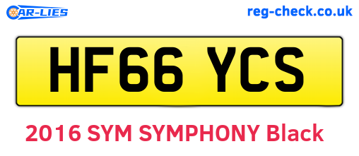 HF66YCS are the vehicle registration plates.