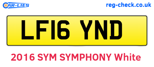 LF16YND are the vehicle registration plates.