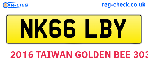 NK66LBY are the vehicle registration plates.