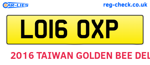 LO16OXP are the vehicle registration plates.