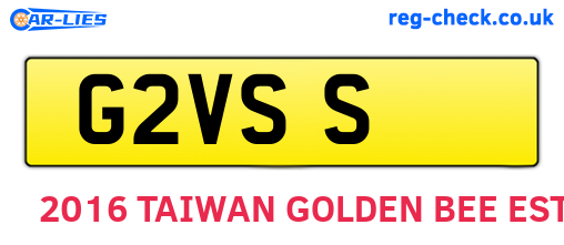 G2VSS are the vehicle registration plates.