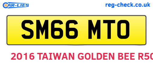 SM66MTO are the vehicle registration plates.