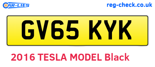 GV65KYK are the vehicle registration plates.