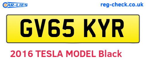 GV65KYR are the vehicle registration plates.
