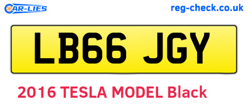 LB66JGY are the vehicle registration plates.