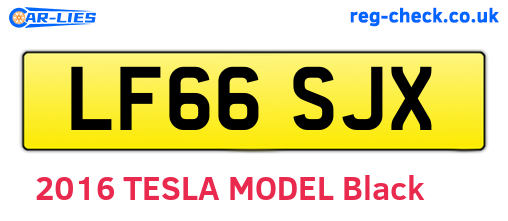 LF66SJX are the vehicle registration plates.