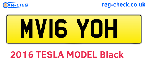 MV16YOH are the vehicle registration plates.