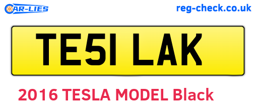 TE51LAK are the vehicle registration plates.