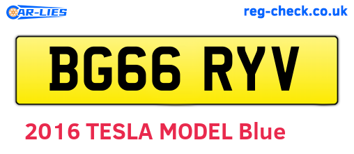 BG66RYV are the vehicle registration plates.