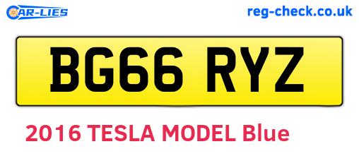 BG66RYZ are the vehicle registration plates.