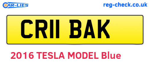 CR11BAK are the vehicle registration plates.