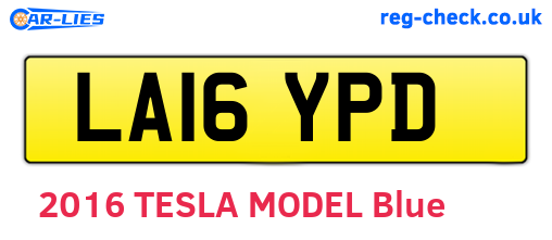 LA16YPD are the vehicle registration plates.