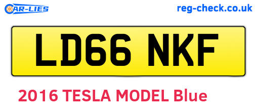 LD66NKF are the vehicle registration plates.