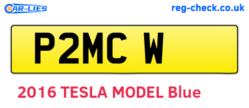 P2MCW are the vehicle registration plates.