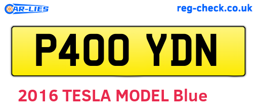 P400YDN are the vehicle registration plates.