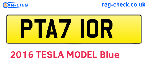 PTA710R are the vehicle registration plates.
