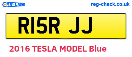 R15RJJ are the vehicle registration plates.