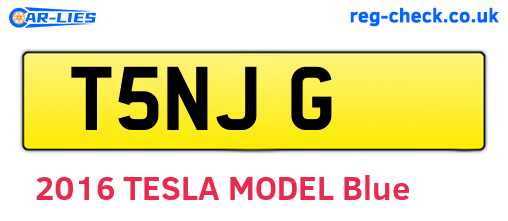 T5NJG are the vehicle registration plates.