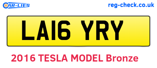 LA16YRY are the vehicle registration plates.