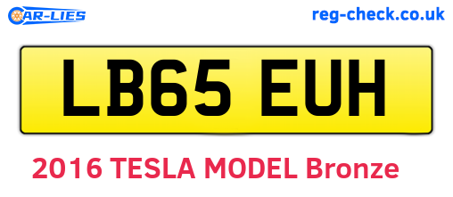 LB65EUH are the vehicle registration plates.