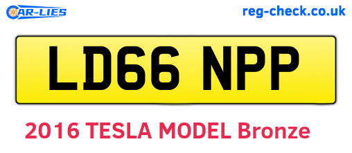 LD66NPP are the vehicle registration plates.