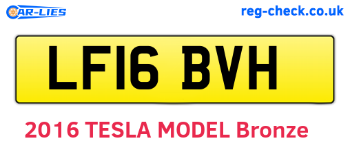 LF16BVH are the vehicle registration plates.