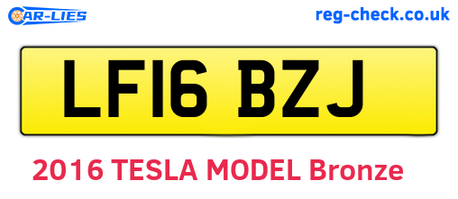 LF16BZJ are the vehicle registration plates.