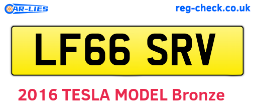 LF66SRV are the vehicle registration plates.