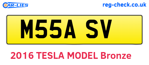 M55ASV are the vehicle registration plates.