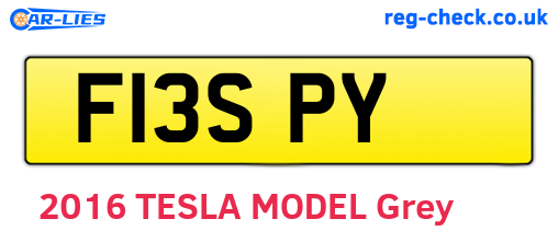 F13SPY are the vehicle registration plates.