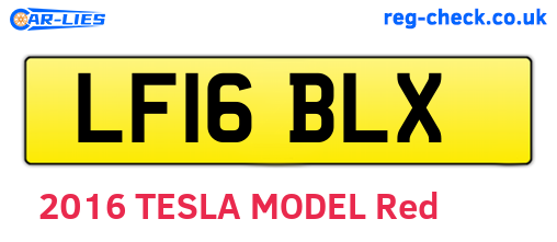 LF16BLX are the vehicle registration plates.