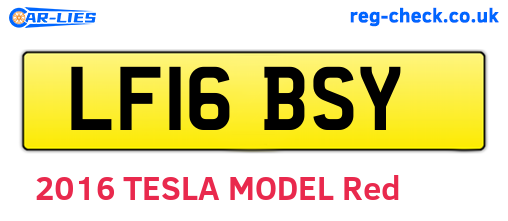 LF16BSY are the vehicle registration plates.