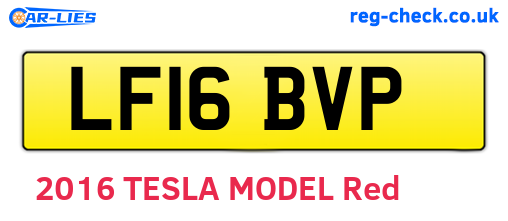 LF16BVP are the vehicle registration plates.