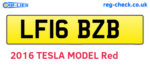 LF16BZB are the vehicle registration plates.