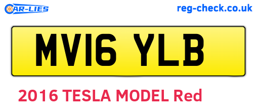MV16YLB are the vehicle registration plates.
